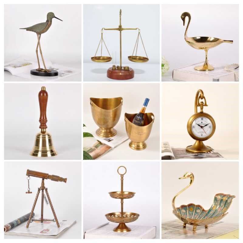 进口黄铜摆件座钟动物酒桶烛台样板间客厅酒柜装饰品家居乔迁礼品,家居饰品,装饰摆件,淘宝优惠券,粉丝福利购,淘宝优惠卷