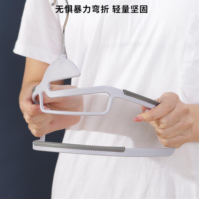 小管家36cm灰底鸭头衣架家用挂衣防滑无痕干湿两用衣架儿童衣裳撑