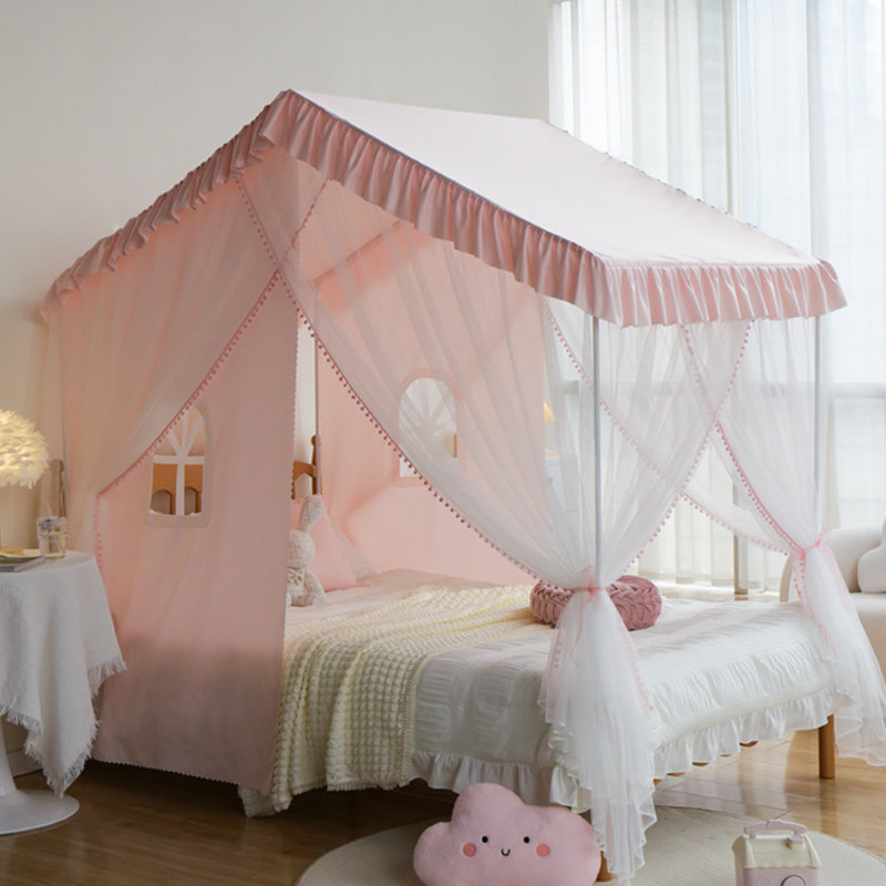 新款公主风蚊帐 家用卧室女孩梦幻床帘幔纱 儿童房床上帐篷蚊帐,床上用品,蚊帐,淘宝优惠券,粉丝福利购,淘宝优惠卷