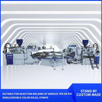 Economical two-color TPR&PVC sole injection machine全自动