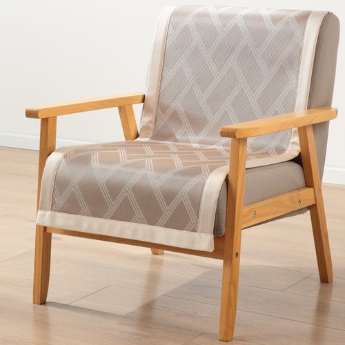 夏季冰丝凉席单人沙发垫连体椅垫办公室久坐靠背盖巾单个椅子垫