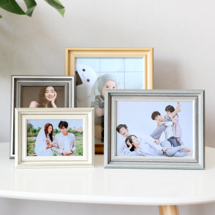 实木相框定制照片摆台6寸挂墙打印结婚照加洗全家福相片相册摆件