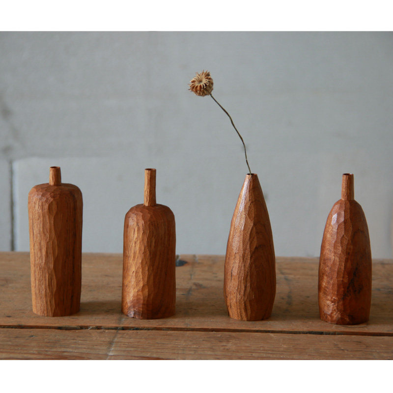 雨木缅甸柚木 手作 花器 纯手工雕刻 插花瓶 干花瓶 小花瓶,家居饰品,花壶瓶,淘宝优惠券,粉丝福利购,淘宝优惠卷