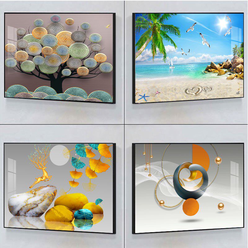 卧室床头装饰画玄关走廊客厅沙发背景墙挂画酒店宾馆壁画现代墻画
