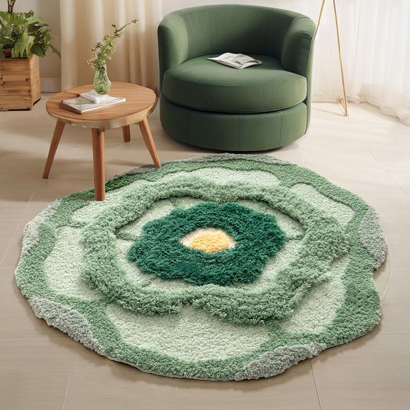 圆形地毯床边毯椅垫异形卧室客厅沙发毯绿色阳台改造地垫加厚水洗,居家布艺,地毯,淘宝优惠券,粉丝福利购,淘宝优惠卷