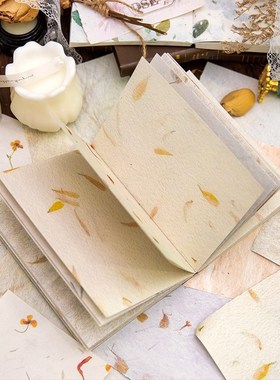 80张手工特种花草纸小清新素材纸手帐拼贴痛包背景纸紫色花瓣装饰