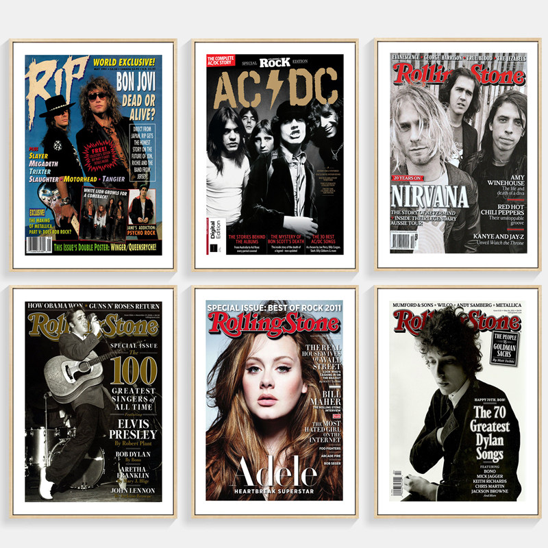 摇滚装饰画客厅沙发背景墙卧室酒吧KTV音乐明星杂志封面海报挂画,家居饰品,现代装饰画,淘宝优惠券,粉丝福利购,淘宝优惠卷