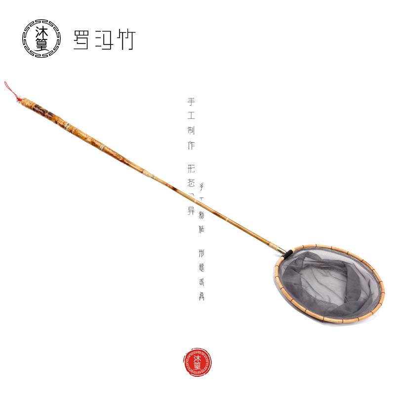 【罗汉竹竞技抄网杆】天然手工抄网竿飞接抄网杆