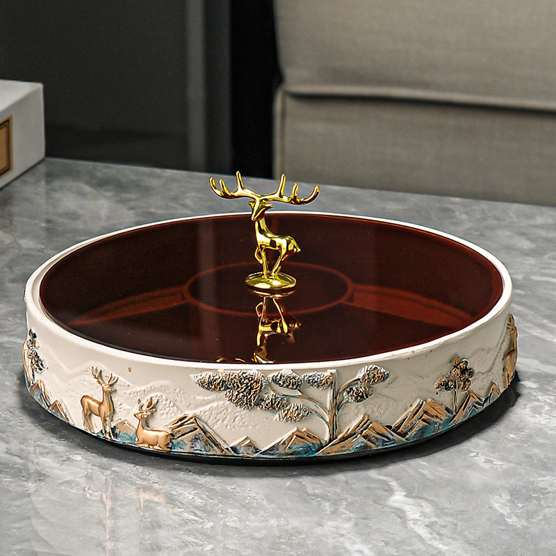 高颜值新中式零食坚果干果盘收纳盒家用客厅茶几高档水果盘糖果盘,家居饰品,果盘/果篓,淘宝优惠券,粉丝福利购,淘宝优惠卷