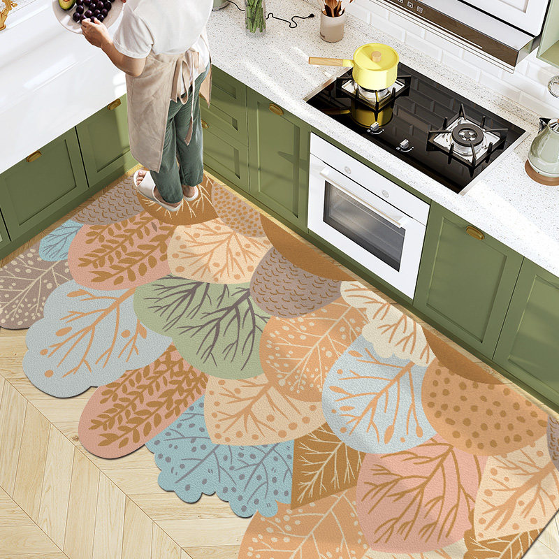 绿植整铺厨房地垫 可擦免洗防水防油满铺pvc脚垫可裁剪大面积地毯,居家布艺,家用脚垫,淘宝优惠券,粉丝福利购,淘宝优惠卷