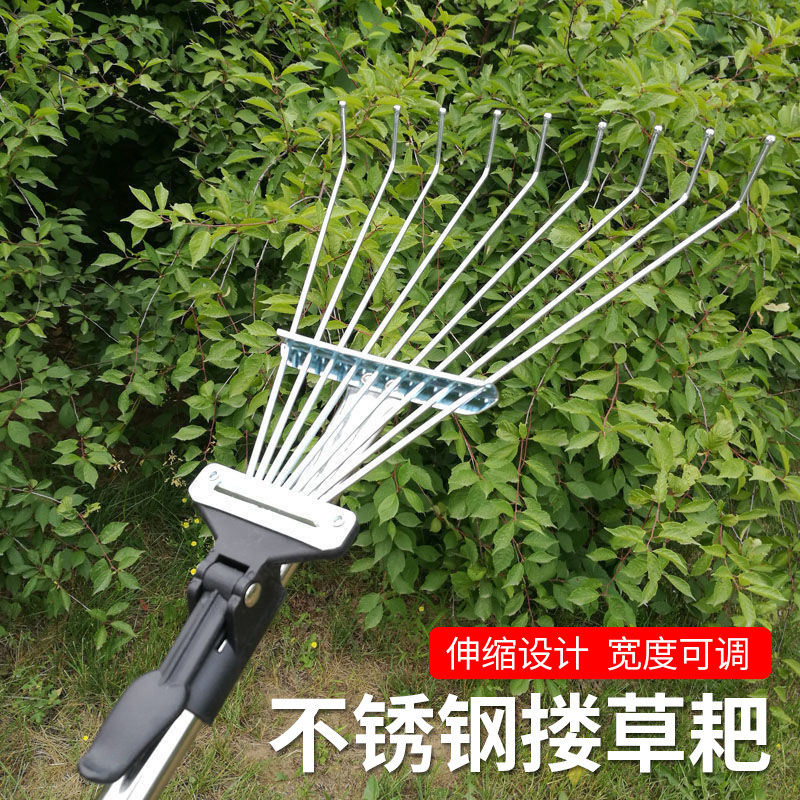 搂草耙子不锈钢神缩扫落叶耙草坪枯草搂草扒铁爪子农具耙齿钉耙,农机/农具/农膜,耙子,淘宝优惠券,粉丝福利购,淘宝优惠卷