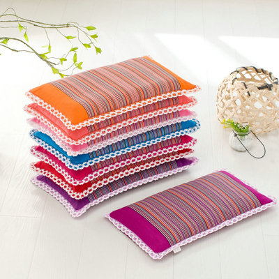 荞麦枕头粗布护颈枕定型荞麦皮枕芯助睡眠成人单人儿童婴儿长方形