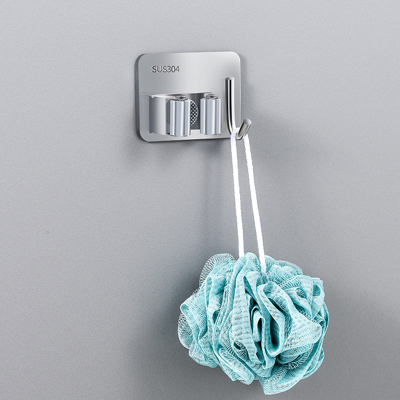 拖把挂钩免打孔卫生间收纳神器不锈钢扫把挂架强力固定壁挂拖布夹,家庭/个人清洁工具,粘钩,淘宝优惠券,粉丝福利购,淘宝优惠卷