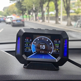 汽车OBD行车电脑越野车坡度仪检测仪智能油耗表海拔故障码 改装