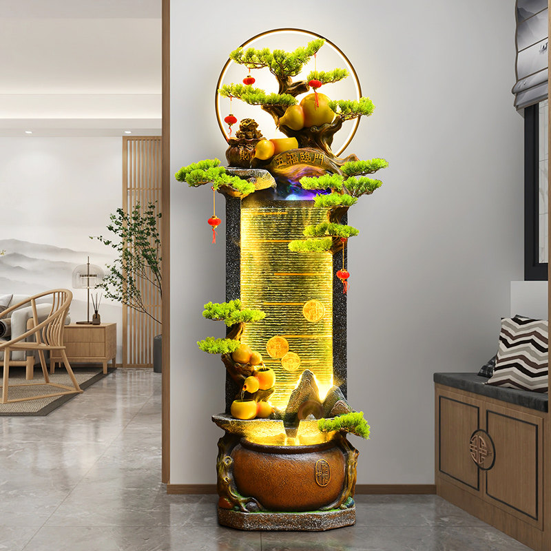 客厅玄关招财假山流水摆件造景隔断水幕墙阳台循环水景观喷泉鱼缸,家居饰品,落地摆件,淘宝优惠券,粉丝福利购,淘宝优惠卷