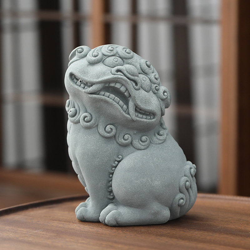 创意狻猊青砂石家居中式茶宠瑞兽摆件鱼缸造景吉祥物装饰工艺品,家居饰品,装饰摆件,淘宝优惠券,粉丝福利购,淘宝优惠卷