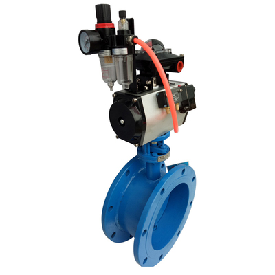 气动通风蝶阀法兰D641W-1C高温热风废气尘烟DN200 300 400风阀500