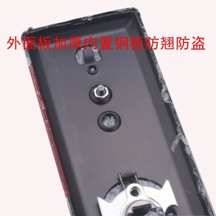 老式不锈钢防盗门把手手柄多功能通用型235孔红古铜大门拉手面板