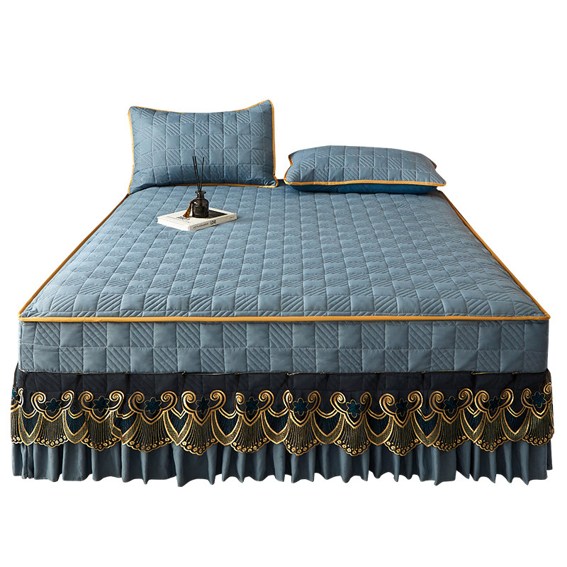 夹棉床裙三件套秋冬季单件床笠双人家用床护罩单人宿舍床垫保护套,床上用品,床笠,淘宝优惠券,粉丝福利购,淘宝优惠卷