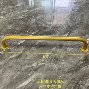 铁艺展示架上墙正侧挂衣服架金色圆管挂衣杆墙上衣架壁挂式家用