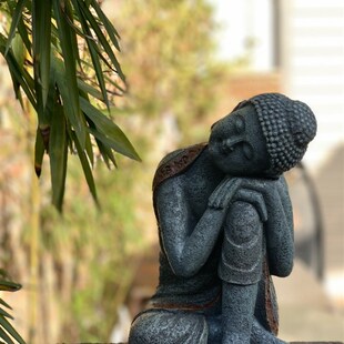 家居客厅禅意佛像件鱼缸装饰花园博古架庭院阳台茶室布置别墅摆设