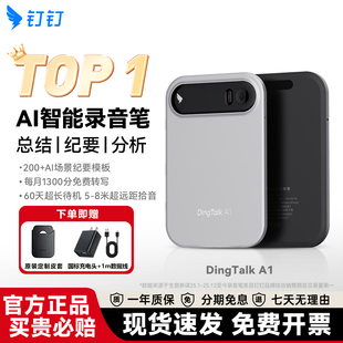 阿里钉钉A1 AI智能录音笔总结会议纪要实时转写卡翻译器 DingTalk