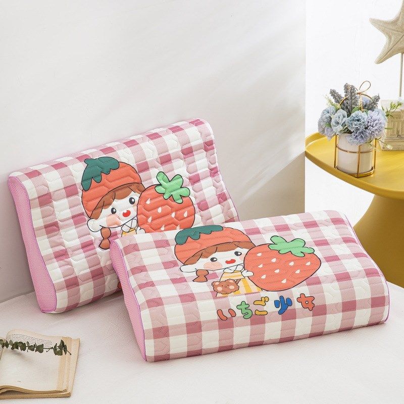 夏季冰丝乳胶枕套少儿工程车卡通44*27枕头幼儿园午睡枕透气吸汗,床上用品,枕套定制,淘宝优惠券,粉丝福利购,淘宝优惠卷