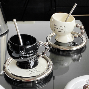 陶瓷杯燕麦早餐杯子女夏家用喝水泡茶杯男大容量咖啡牛奶杯带盖子