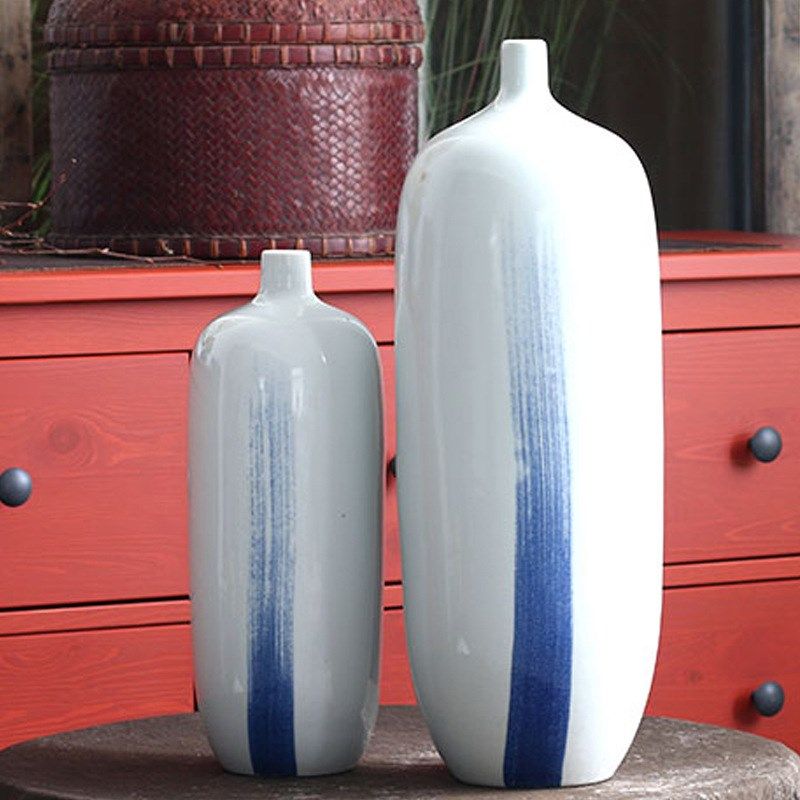 中式陶瓷花瓶落地大摆件样板房会所家居客厅电视酒柜插花软装饰品