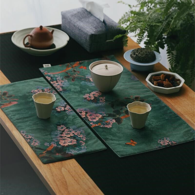引之复古红云纱茶席茶垫文艺素雅茶道零配桌旗干泡席方茶布小桌垫,居家布艺,茶席,淘宝优惠券,粉丝福利购,淘宝优惠卷