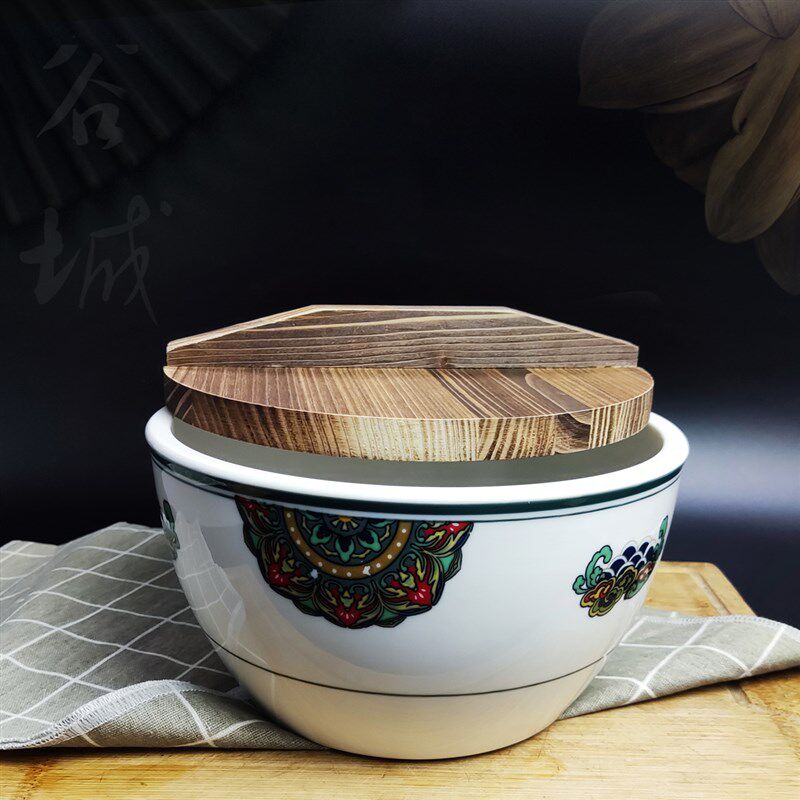 陶瓷火锅麻辣烫调料盆带盖钵钵鸡盆串串香鸡盅大汤碗猪油罐大酱缸