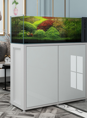 彩鲽彩蝶生态溪流缸鱼缸屏风缸超白玻璃干湿分离底滤铝合金家用