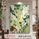柒千里Art 饰画绿色抽象客厅手绘油画肌理感沙发挂画 大芬村玄关装