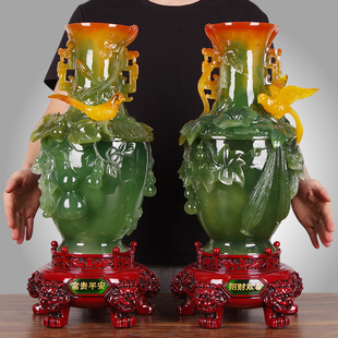 结婚花瓶摆件花一对插花婚庆用品家居电视柜客厅博古架装饰工艺品