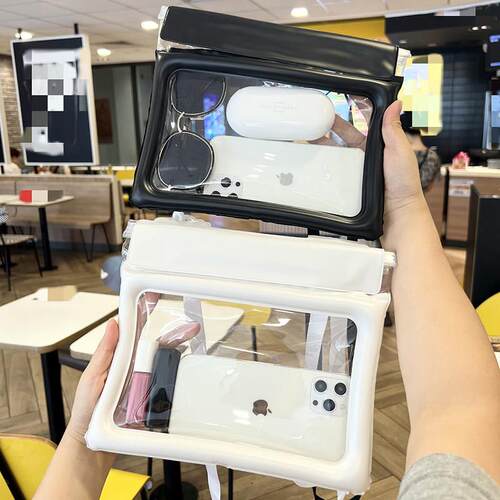 超大号手机防水袋带气囊游泳防水收纳包大容量可触控屏幕漂流斜挎