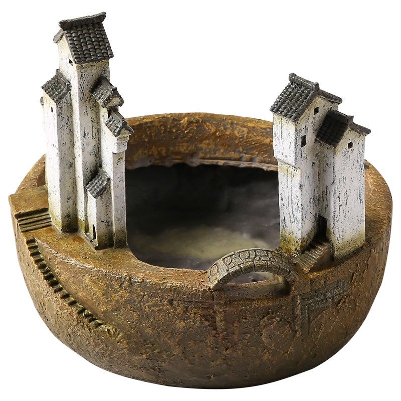 江烟水照晴岚,两岸人家接画檐!中式春节装饰花盆玄关入户摆件,家居饰品,桌面摆件,淘宝优惠券,粉丝福利购,淘宝优惠卷