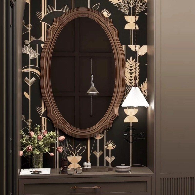 法式复古装饰镜壁挂客厅餐厅艺术背景墙壁炉玄关镜异形卫生间镜子,住宅家具,装饰镜,淘宝优惠券,粉丝福利购,淘宝优惠卷
