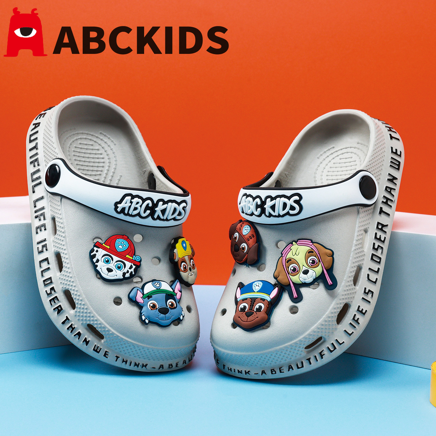 abckids儿童洞洞鞋夏季新款凉鞋图片