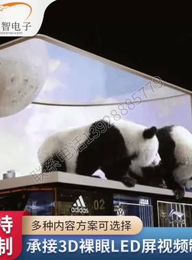 led大屏显示器裸眼3D视频素材广告片源内容全息影像动画特效制作
