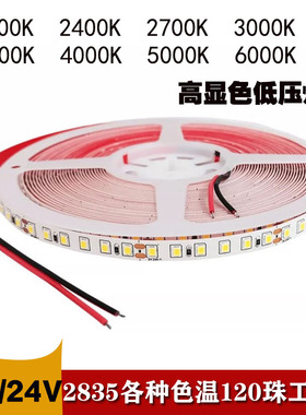 12V24V高亮2835准色温120灯2000K2400K2700K3000K4000K5000K6000K