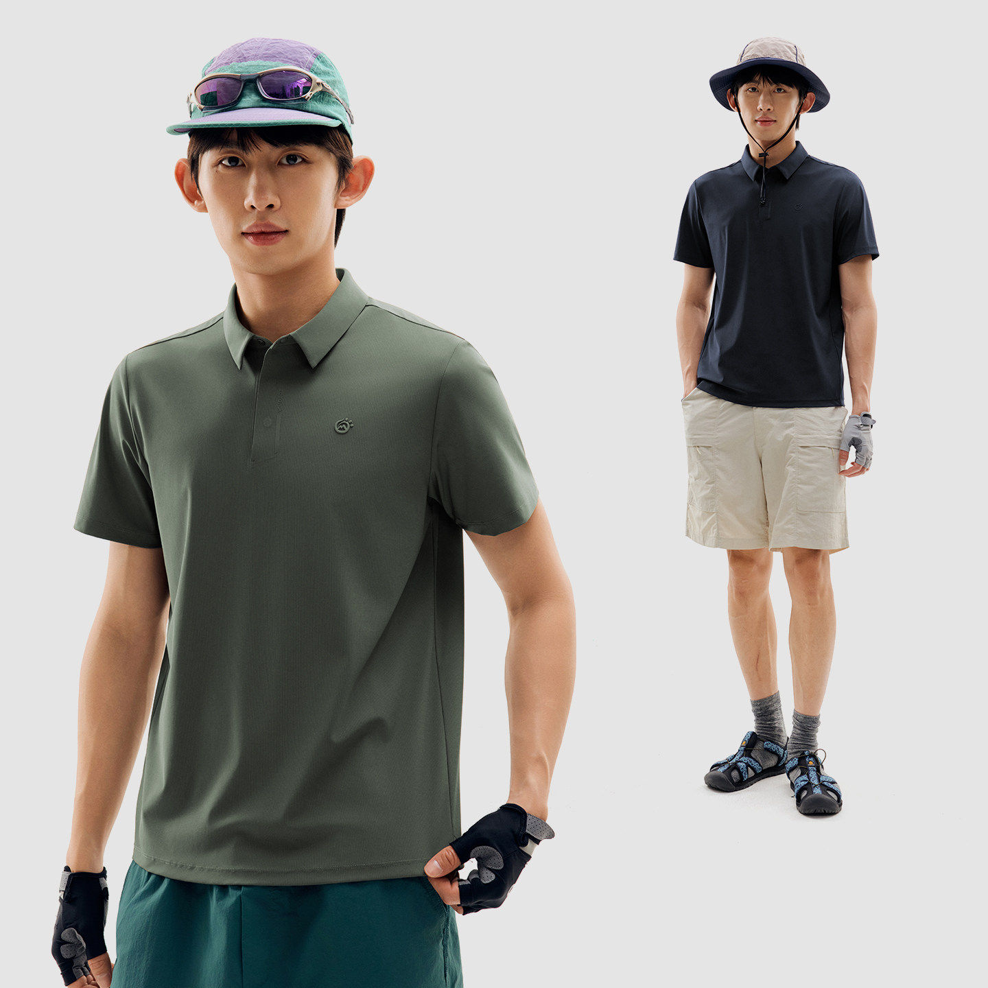 探拓户外速干POLO衫男士短袖T恤