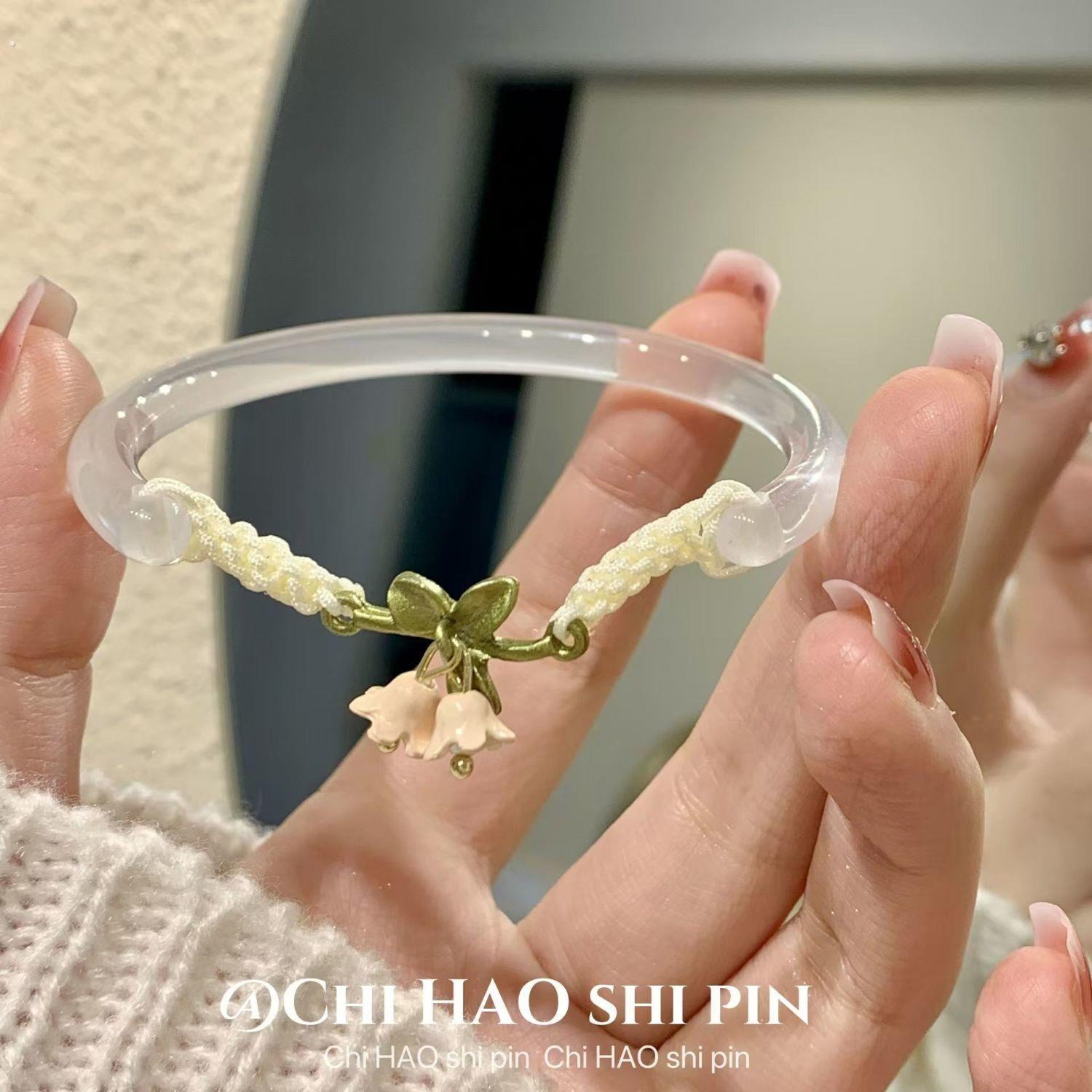 冷门手镯半高颜值学生党真正玉镯子精致高级设计感百搭手饰热销榜