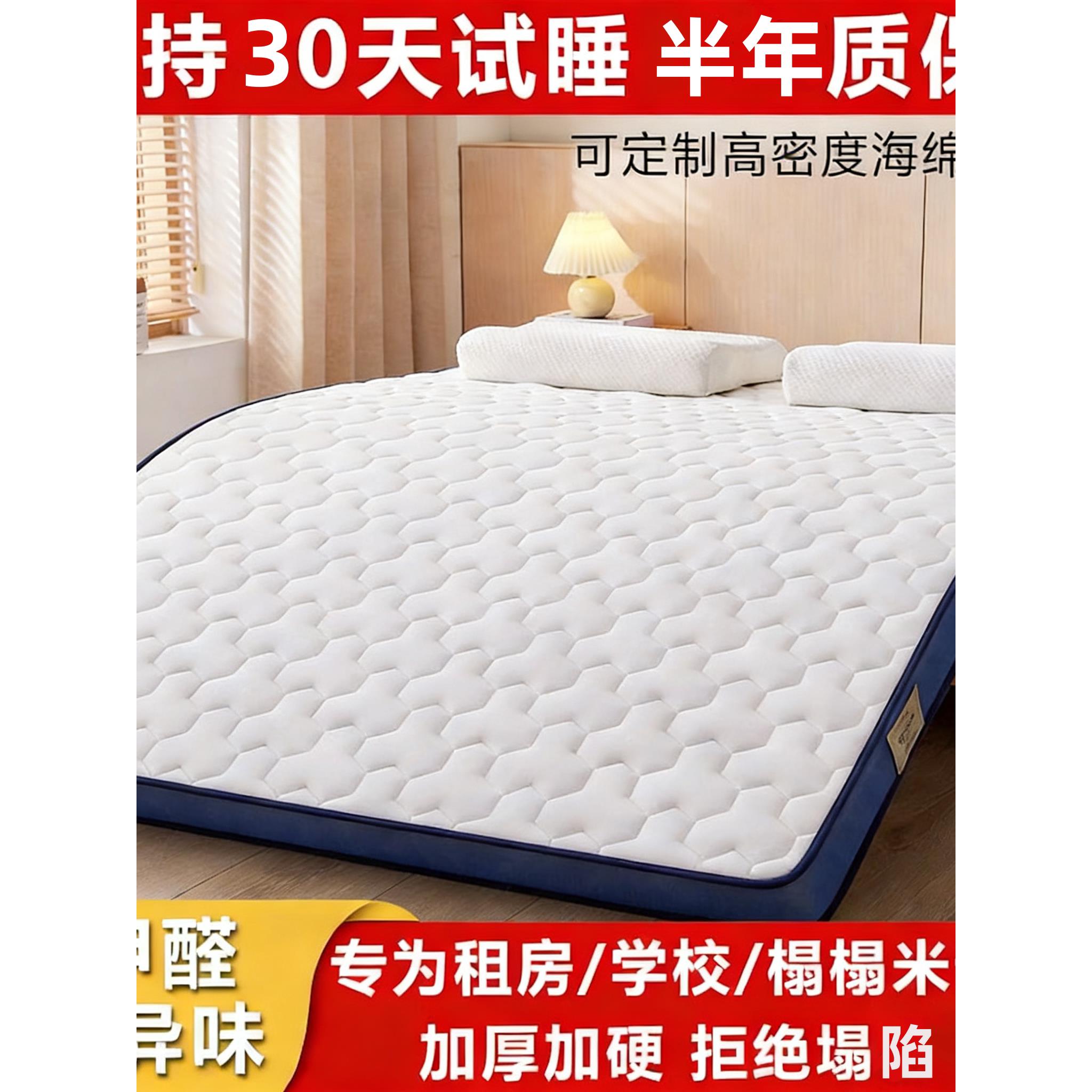 定制床垫软垫子被褥铺底乳胶记忆棉蓝色海绵垫定做家用卧室榻榻米