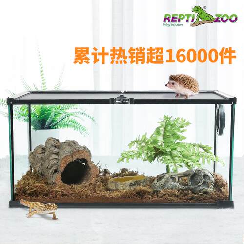 reptizoo玻璃宠物缸蜥蜴守宫蛇甲虫龟爬宠爬虫角蛙饲养箱盒造景