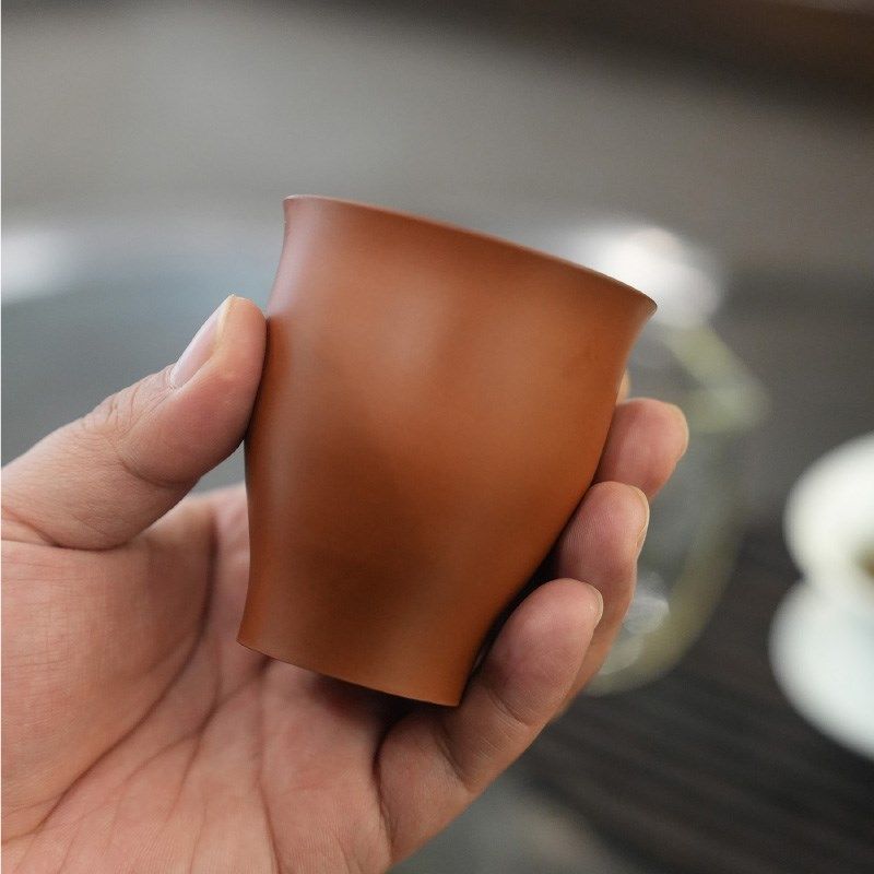 建水紫陶茶杯美人腰主人杯定制单杯陶瓷茶具品茗杯云南,餐饮具,茶杯,淘宝优惠券,粉丝福利购,淘宝优惠卷