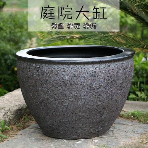 特大号陶瓷花盆 景德镇中国风庭院阳台种树花缸 底部有孔种花专用