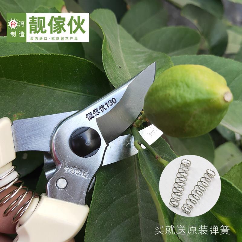 台湾靓家伙130园艺修枝剪盆景工具 修花剪子省力粗枝修剪果树剪刀