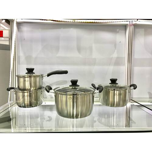 劳特斯 韩式C型系列奶锅、汤锅18CM-24CM 有机玻璃盖 加厚复合底