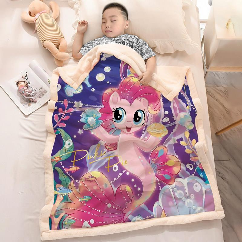 可爱加厚牛奶绒毛毯双面法莱绒盖毯幼儿园午睡毯保暖休闲毯