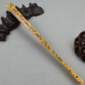 老艺人制作文玩摺扇9寸老料斑竹梅鹿扇骨空白扇面蜡底小骨刮宓